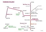 タスマニア鉄道マップ